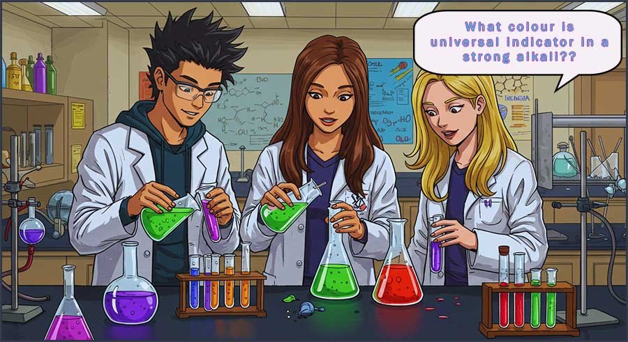 Students working on a neutralisation reaction.